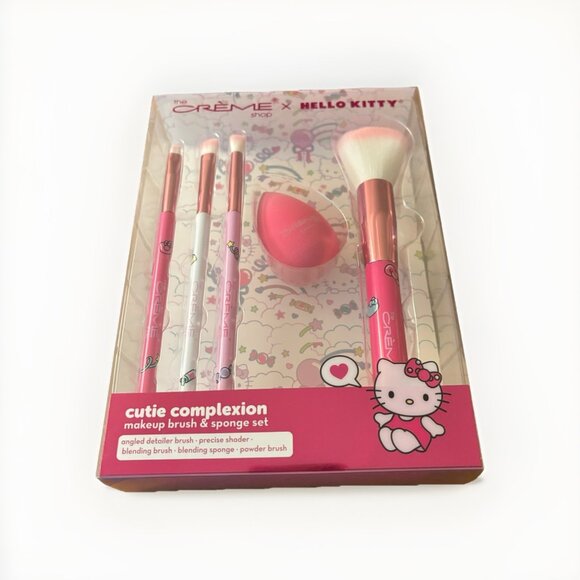 The Crème x Hello Kitty Cutie Complexion Makeup Brush Set Limited Edition NEW - Picture 3 of 4